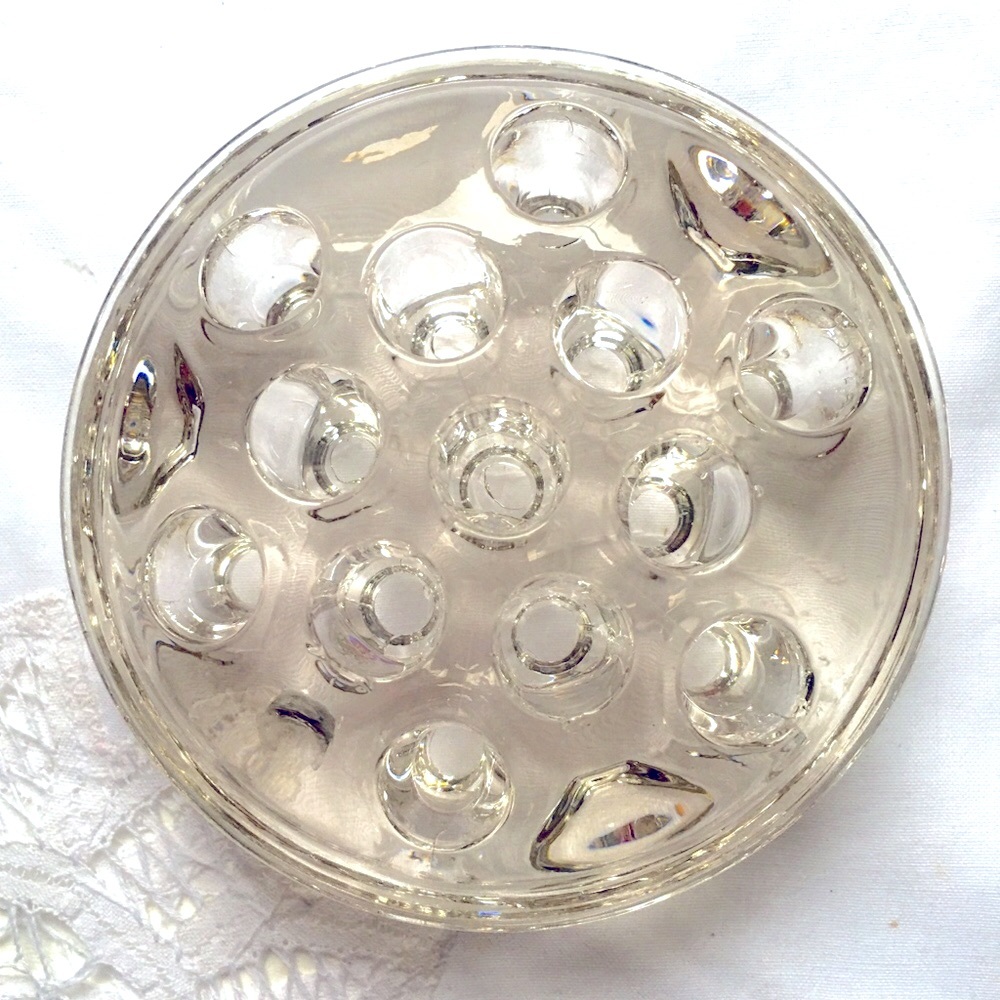 Vintage glass flower frog
